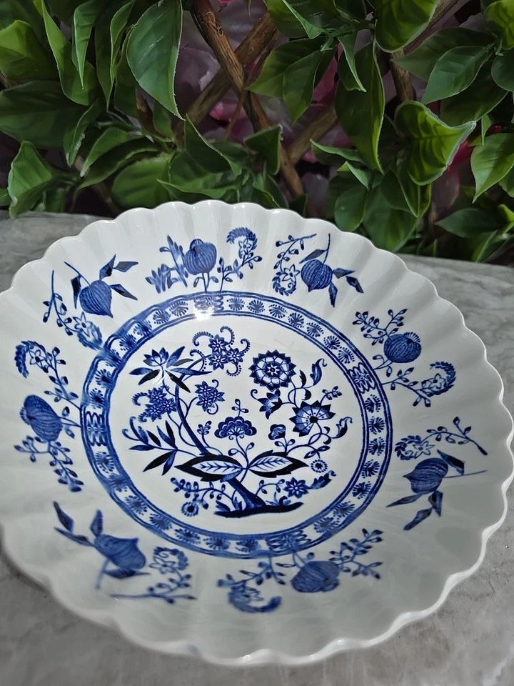 Vintage J & G Meakin Classic Blue Nordic Blue White Cereal Dessert Bowl 6½xH2¾" - Image 4 of 4