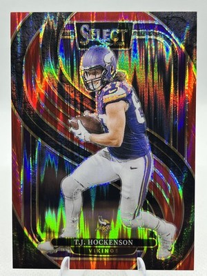 2024 Panini Select - Premier Level T.J. Hockenson #194 Red Shock Prizm /249