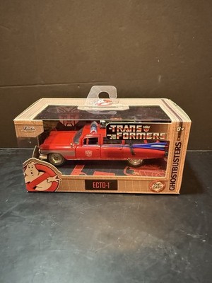 Jada 1:32 Ghostbusters x Transformers Ecto-1 1959 Cadillac Ambulance 35863 Red