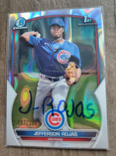 Jefferson Rojas Signed 2023 1st Bowman Refractor Baseball Card Cubs #BCP-70 /399