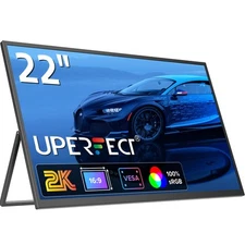 UPERFECT 22 Inch Portable Monitor Computer Gaming Display 100% sRGB 2560x1440