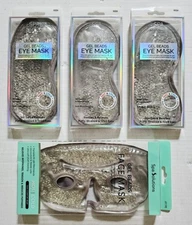 4-PACK Therapeutic GEL BEADS FACE & EYE MASK HOT & COLD Dual Comfort Relief GRAY