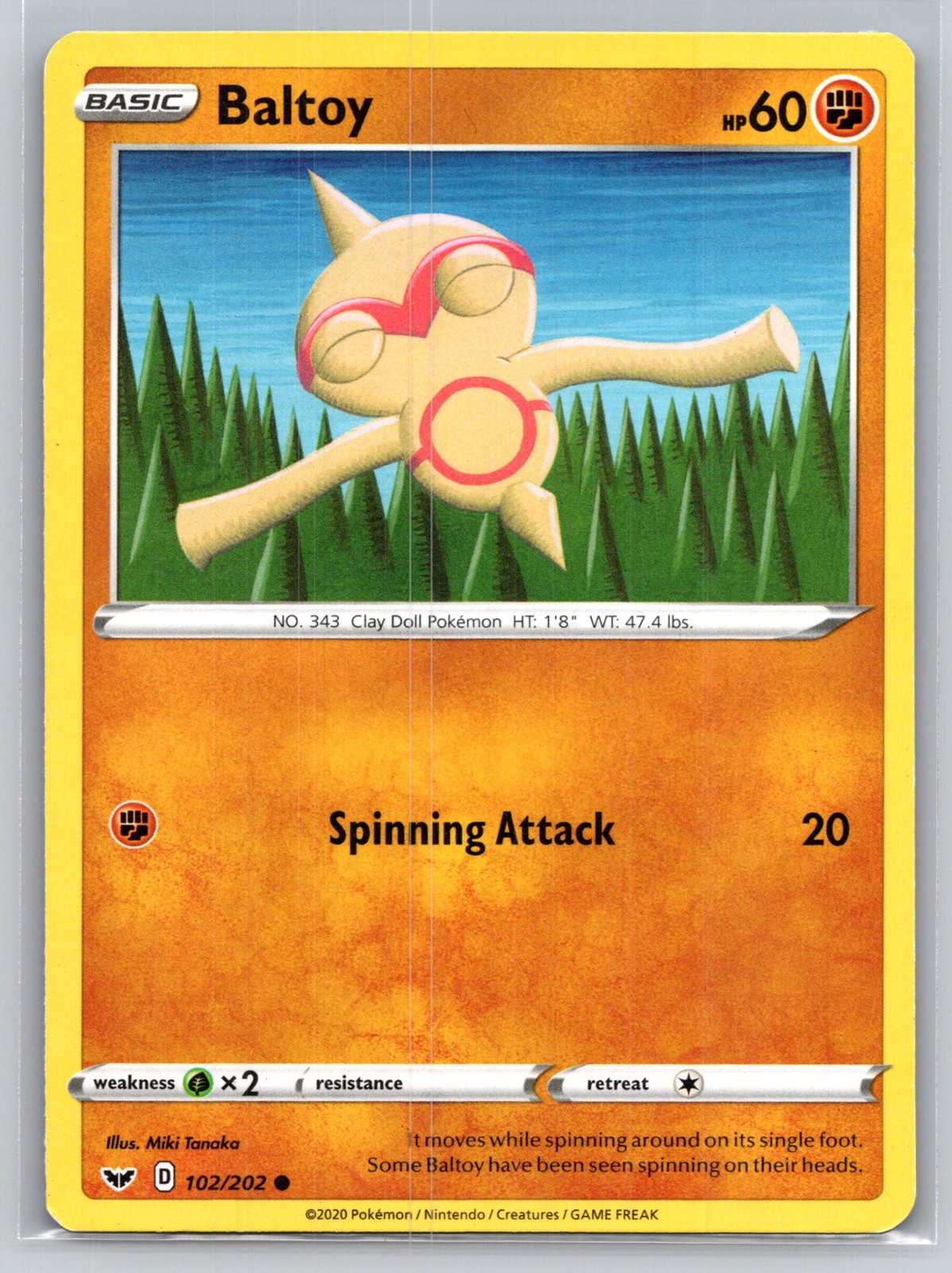 Baltoy (102) 102/202 - SWSH01: Sword & Shield Base Set - Pokémon TCG - LP