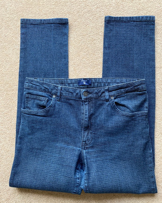DAMENJEANS GANT BLAU GEPUNKTET STRETCH SLIM FIT 32 W 34 L