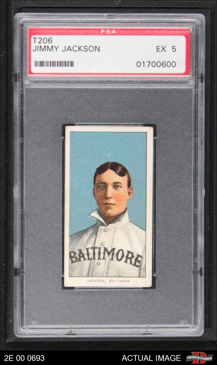 1909 T206 Jimmy Jackson Eastern League - Baltimore PSA 5 - EX