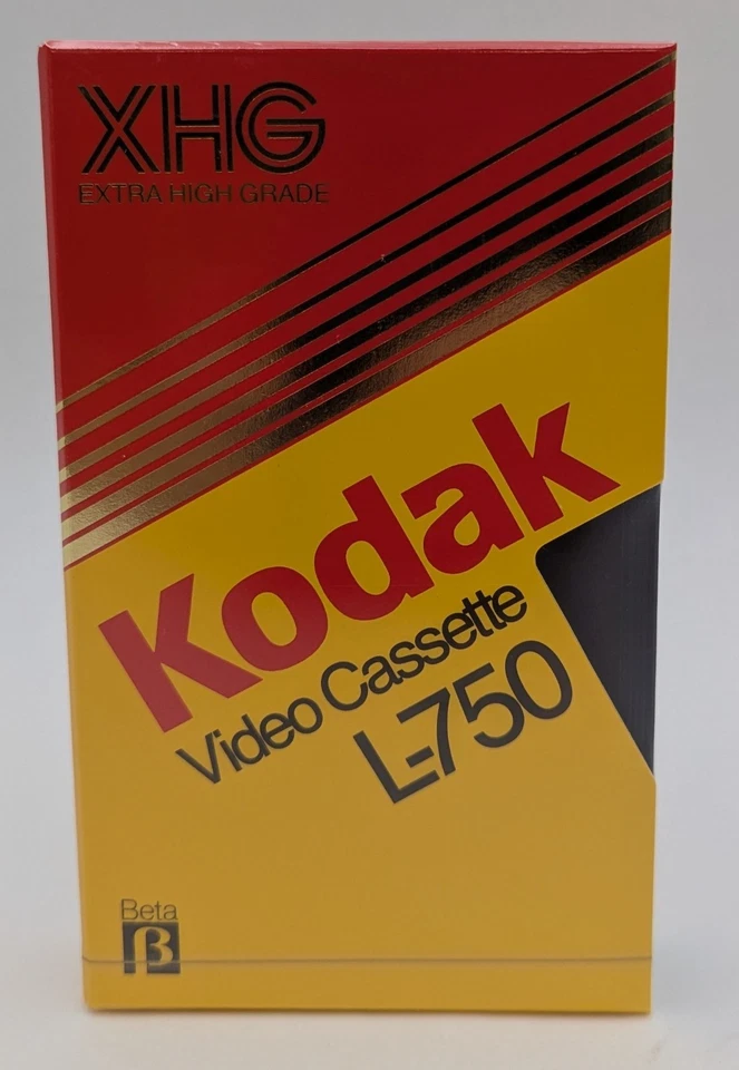 NUEVO Estuche de 10 Kodak L-750 XHG Betamax Video Cassette Cinta Beta en Blanco Sellada Nuevo de Lote Antiguo Foto 3 de 4
