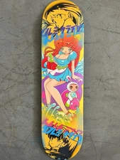 Alice in Wonderland Skate Deck 7.88 Signed 1/1 Yellow Hook-Ups Wall ART rare