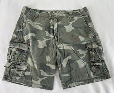 Vintage Plugg Shorts Sz 40 Camo Cargo Distressed Repaired Grunge Skate Y2K