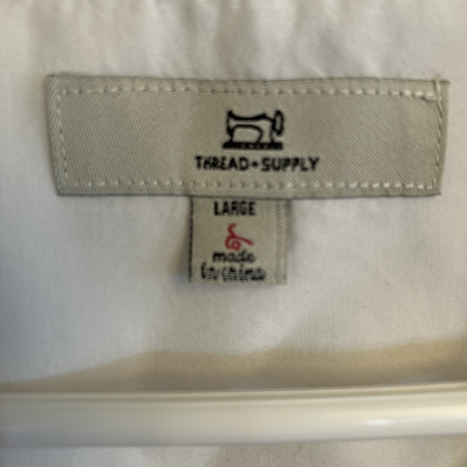 Thread Supply Button Down White Blouse, Size, Lar… - image 2