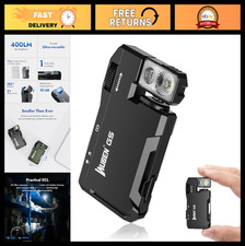Mini Rechargeable EDC Flashlight 400 Lumens, Dual Light, RGB, Magnetic Keychain,