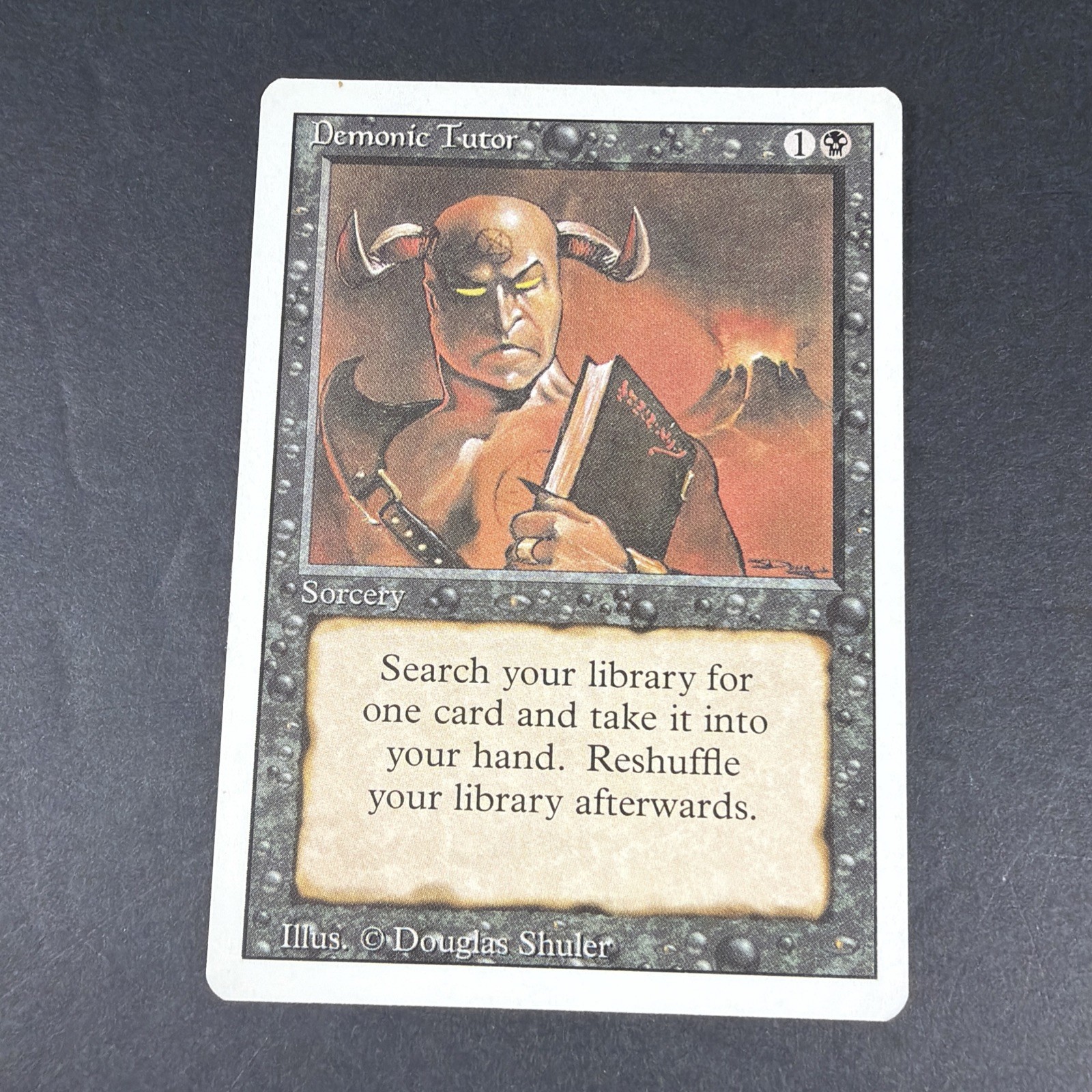 Vintage MTG Magic The gathering Revised Demonic Tutor Near-mint