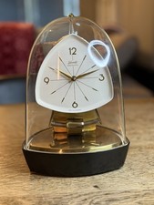 RARE Vintage Kundo Electronic Clock 1960 Mid Century Pendulum Dome Style Working