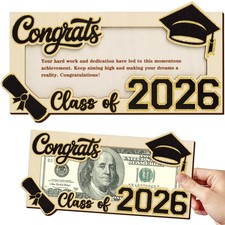 Graduation Gifts 2026 Money Holder for Her Him, Wooden Class of 2026 Graduati...