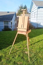 Grumbacher No. 286 Vintage French Travel Easel Portable Fold Up Painting Drawing