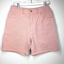 Vintage 90s Mom Shorts 4 Green Box Baggy Bermuda Shorts Pink Cotton USA Made