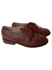 GALLUCCI scarpe stringate bambino brogues numero 35 marrone pelle classiche eleganti