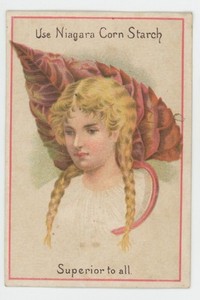 Mr Fancy Cancel Niagara Corn Starch Vintage Ad Card #2022