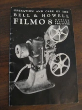 Vintage BELL & HOWELL Filmo 8 Projector Operation & Care Manual 24-pg Booklet