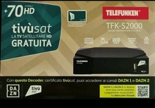 DECODER HD TIVÙSAT  SCHEDA INCLUSA ATTIVATA ACTIVATED TELEFUNKEN TFK-S2000 
