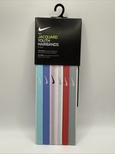 Nike Jacquard Youth Hairbands/Headbands 6 Pack Assorted Colors Unisex