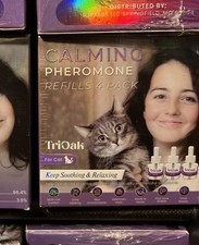 Tri-Oak Cat Calming Pheromone Refills 4-Pack 1 Box 48ml New