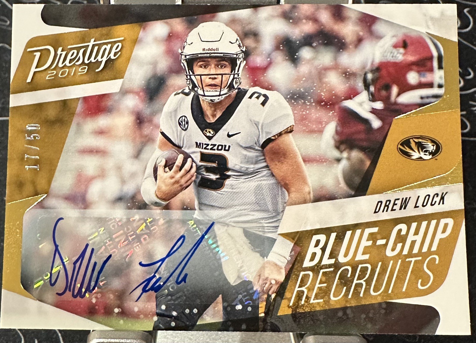 Drew Lock Panini Prestige Blue-Chip Recruits #BCDL Autograph
