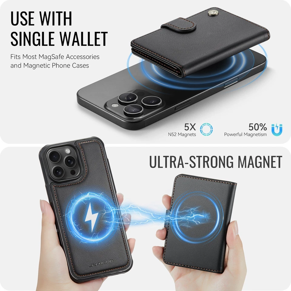 Magnetic Card Holder Wallet Case For Samsung Galaxy Note20/Ultra & Note10/Plus - Image 3 of 4