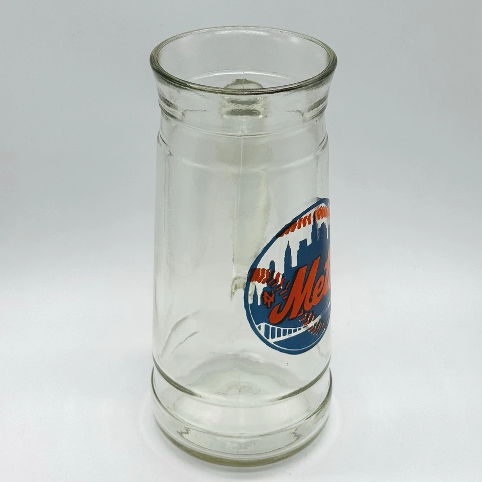 Copo Stein de cerveja vintage New York Mets com alça 24 oz década de 1970 limpo sem batatas fritas - Imagem 4 de 4