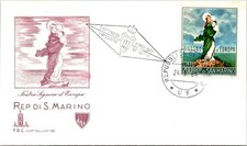 GOLDPATH: San Marino cover 1966 to Italy first day CV905_P006