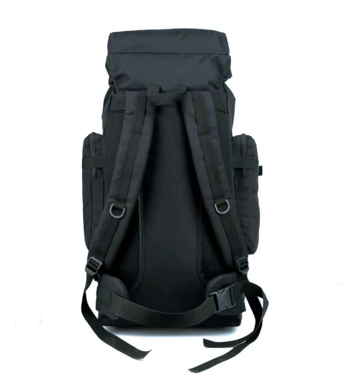Mochila táctica de caza de camuflaje negra bolsa de supervivencia de gran capacidad 75L Foto 3 de 4
