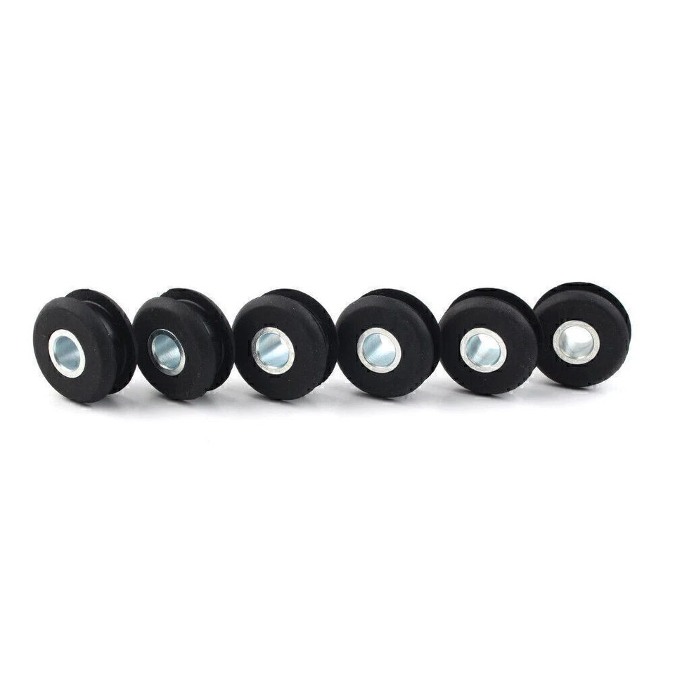 Fit Harley Heritage Softail 84-99 6×Black Gas Fuel Tank Mounts Rubber Grommets Foto 4 de 4