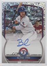 2023 Bowman Chrome Prospect Speckle Refractor /299 Blaine Crim #CPA-BC Auto 09an