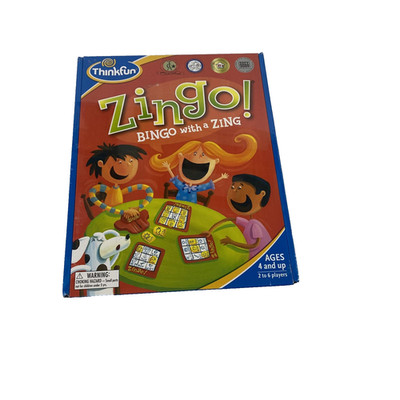 ThinkFun Zingo Bingo with a Zing Family Board Game Ages 4+ 2-6 Players Sealed