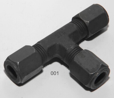 (7) Parker, 3/8'' Flareless Bite Type Tube Union Tee