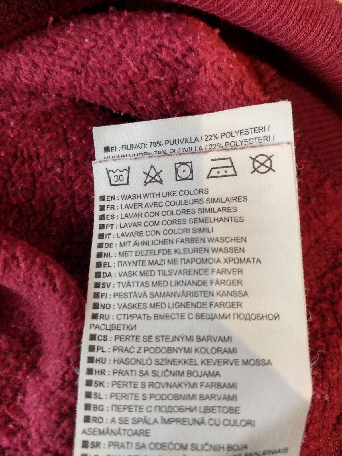 Converse All Star red purple draw strings full zip Hoodie. UK women's size XS thumbnail 11