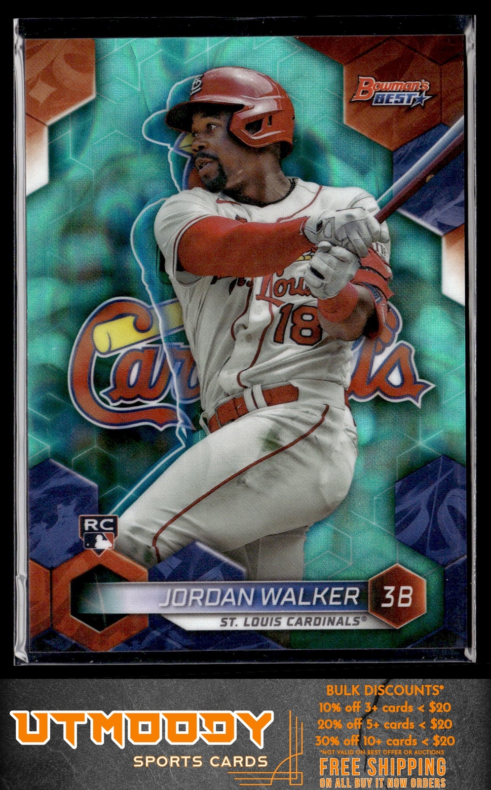 2023 Bowmans Best 65 Jordan Walker Aqua Lava Refractors St. Louis Cardinals /199