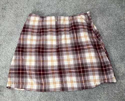 American Eagle mehrfarbig kariert elastische Taille Reißverschluss Minirock mit Taschen Small - Bild 5 von 6