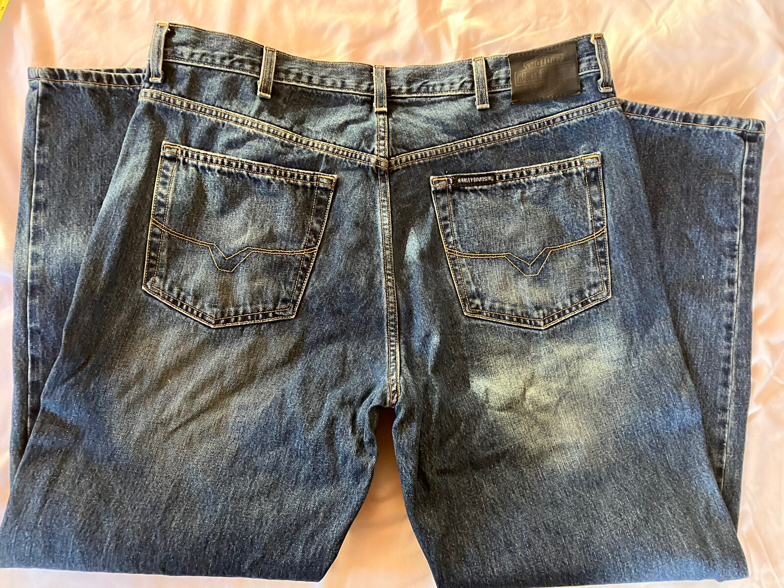 Harley Davidson Mens Denim Blue Jeans Pants Straight … Gem