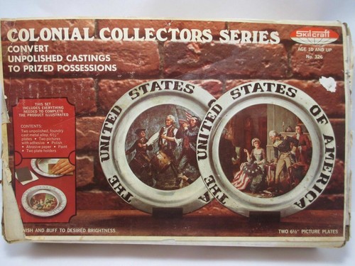 Vtg Unpolished Aluminum Castings 6 1/2" Decorative Skilcraft Collectable Plates - Picture 2 of 12