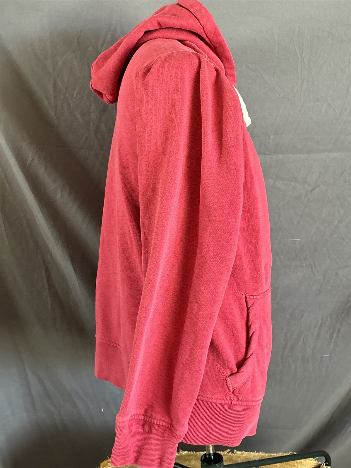 PONY Polo Waffle Felpa con Cappuccio Tasche Full Zip Rosso L Felpa Track Top Tasche Cavallo