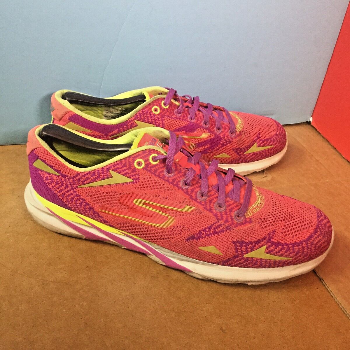 Skechers Womens GO Meb Speed 14100 Blue Running Shoes Sneakers