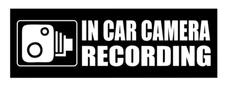 4 Pack In Car Camera Recording Sticker Decal Label