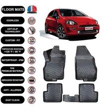 Floor Mats Liner Fits Fiat Punto 2010-2018 Waterproof 3d Molded 4pcs Floor Mats Liner Fits Fiat Punto 2010-2018 Waterproof 3d Molded 4pcs