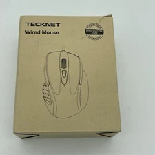 TECKNET mouse Wired USB connection 6Button Model  UM013 Gray