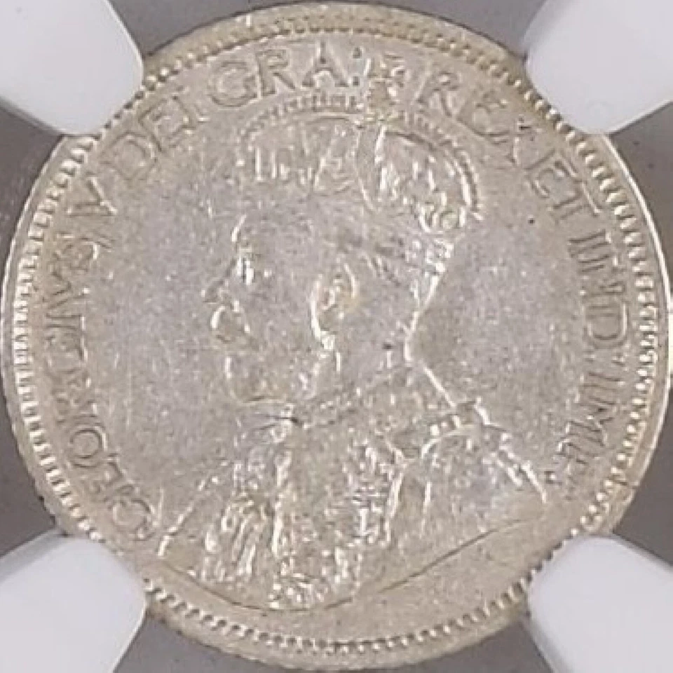 CANADA. 1915, 10 Cents, Silver - NGC VF35 - KGV, Sterling Dime, Key Date - Image 3 of 4