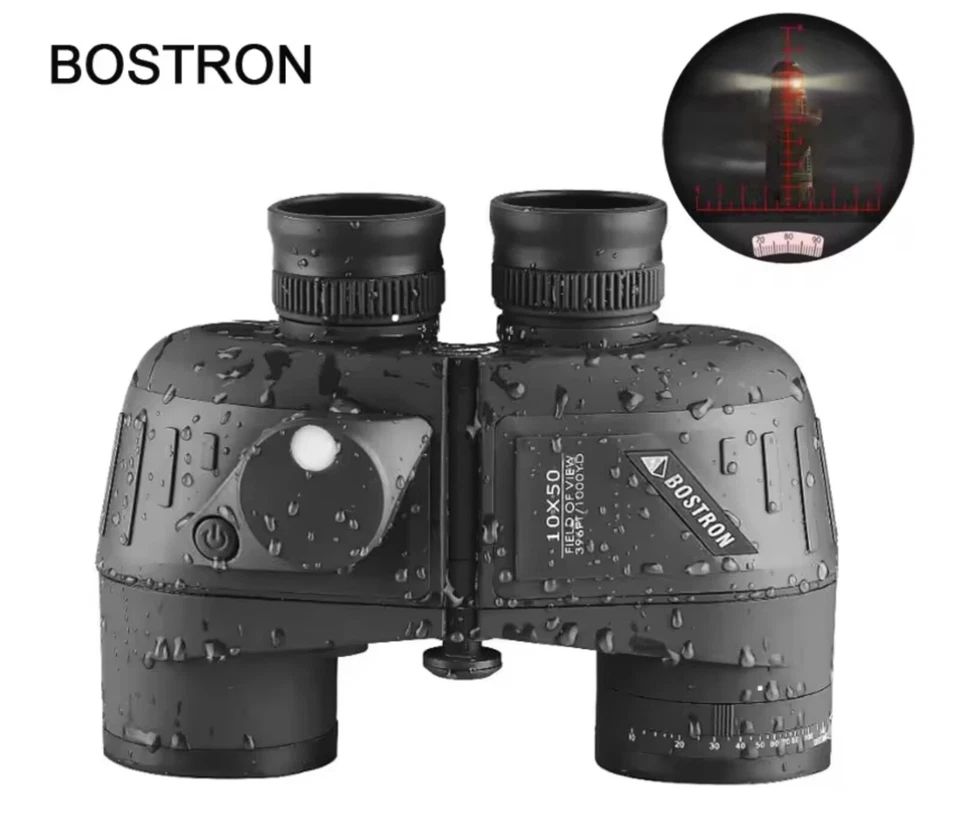 HD Binoculars 10x50 Marine Military Range Direction Finding Weatherproof - Image 3 of 4