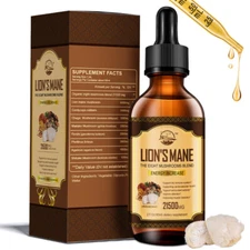 Lions Mane 21500mg - 100% Organic Natural Extract Mushroom Liquid drops 60ml