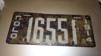 1914 Colorado License Plate Porcelain Antique Expired | eBay