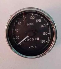 Classic Smiths 85 Mm Mechanical Speedometer Replica 180 Kmph 3 38 Clockwise