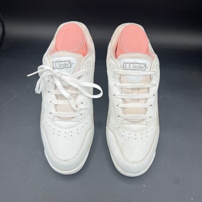 Strider Women's Size Wide Nursing Walking Shoes Lace-Up White [A1]